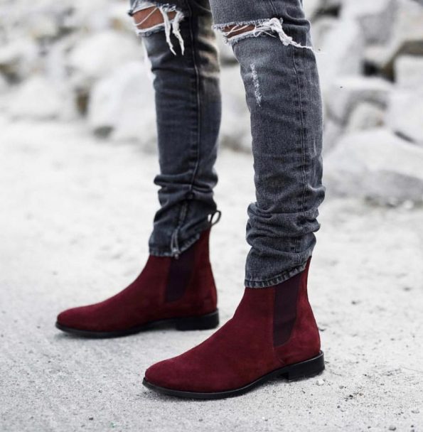 ALBERTO FERMANI CHELSEA SUEDE BOOTS