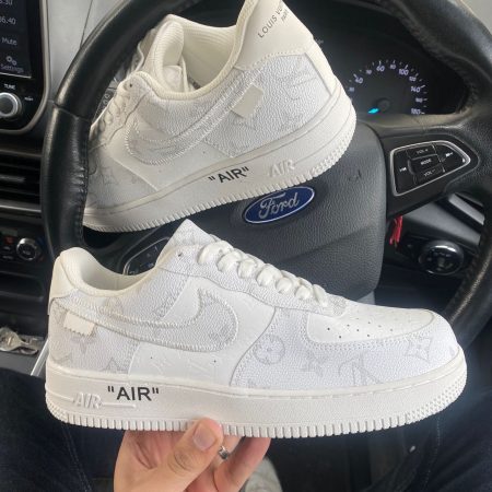 NIKE AIRFORCE CUSTOM LOUIS VUITTON OFF WHITE