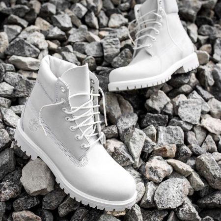 TIMBERLAND ALL WHITE BOOTS