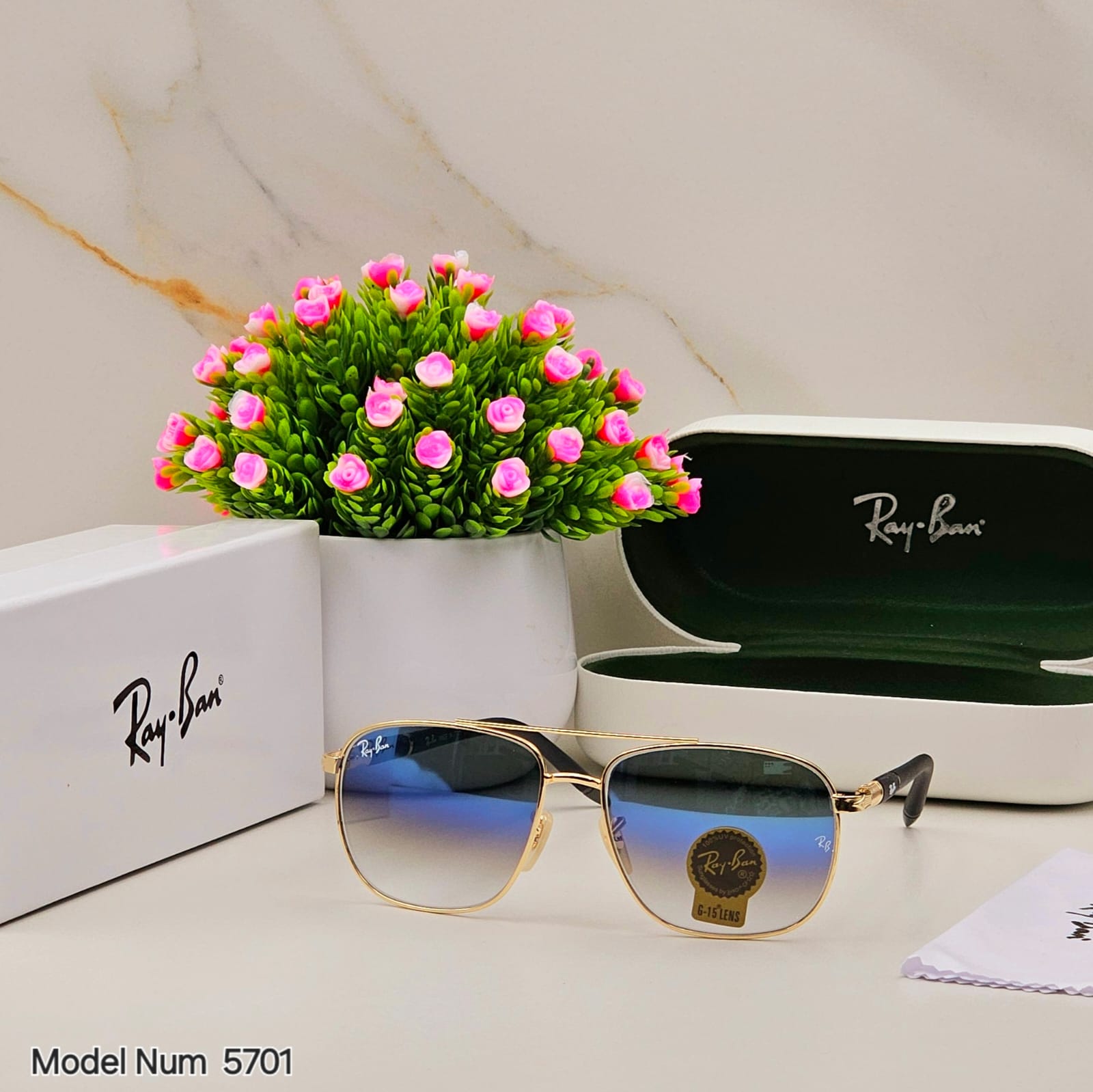 RAYBAN GLASS LENS WITH SPRING