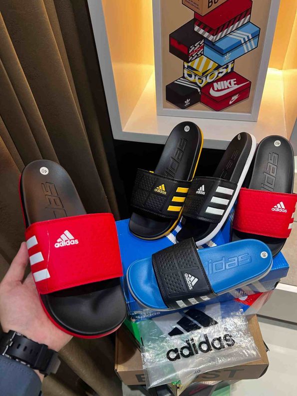 ADIDAS ADILETTE BOUNCE ORIGINALS SOFTBED PREMIUM FLIP-FLOPS GLOSSY PRINT - Image 3