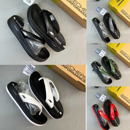 SKECHERS HYPER BURST SIMPLEX "S" LOGO  SLIPPERS V CUT  🔥