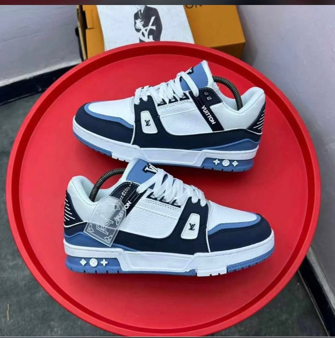 Louis Vuitton Street Style Trainer Sneaker Blue 7a Quality Replicas are the first copy products such as copycats shoes, watches, clothing, bags, and electronics. Louis Vuitton Street Style Trainer Sneaker Blue - Image 5