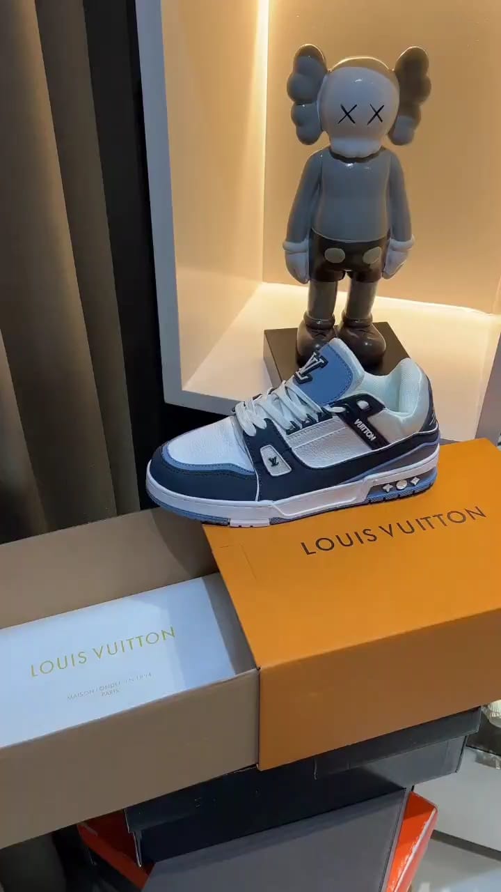 Louis Vuitton Street Style Trainer Sneaker Blue 7a Quality Replicas are the first copy products such as copycats shoes, watches, clothing, bags, and electronics. Louis Vuitton Street Style Trainer Sneaker Blue - Image 6