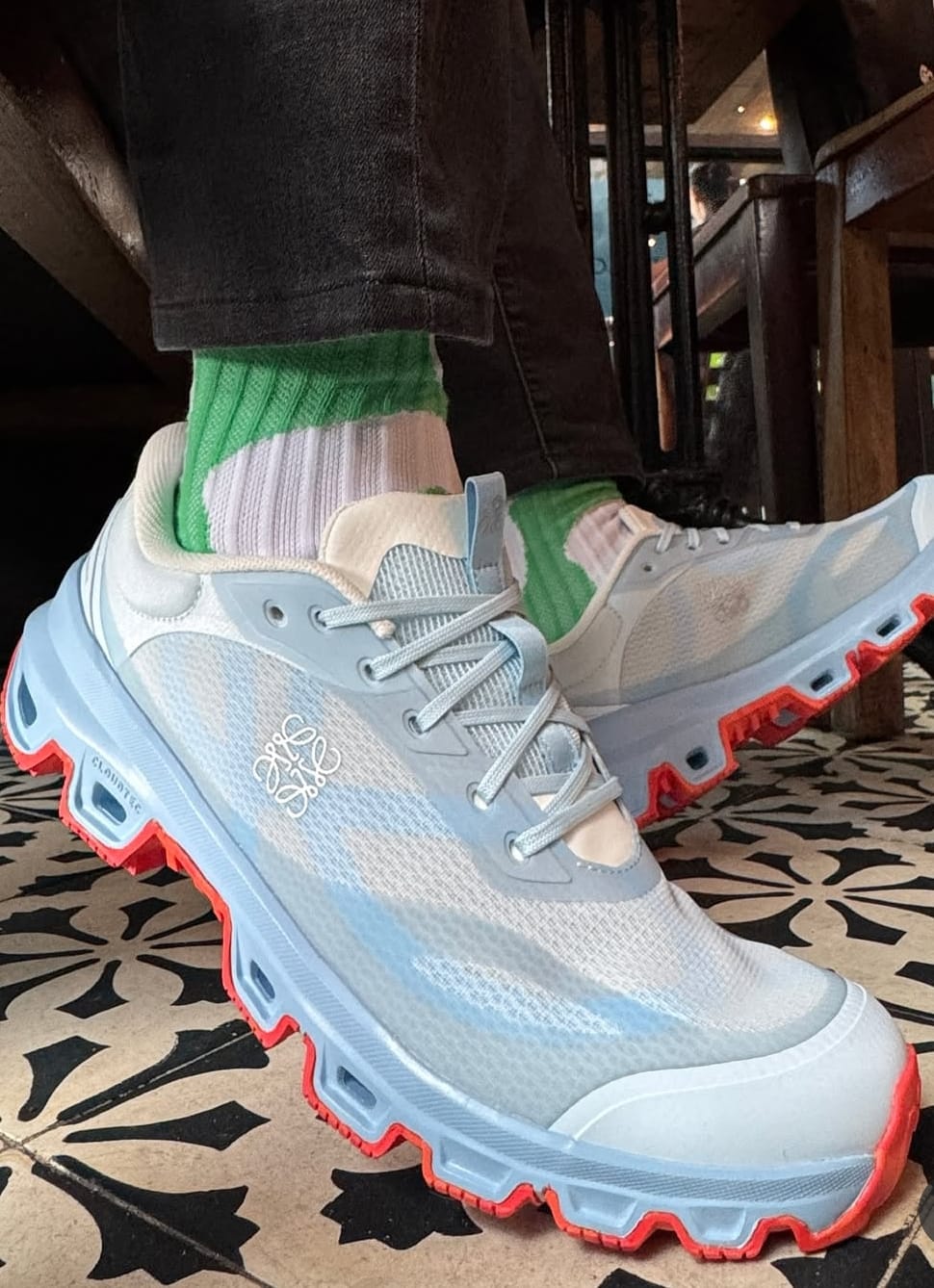 Loewe X On Cloudventure 2.0 BlueRedWhite" 7a Quality Replicas are the first copy products such as copycats shoes, watches, clothing, bags, and electronics. Loewe X On Cloudventure 2.0 BlueRedWhite" - Image 5