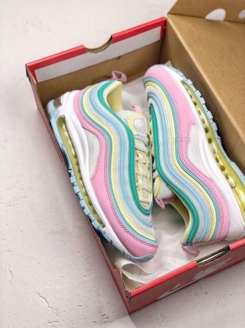Nikee Airmax 97 Easter Candy Woman 7a Quality Replicas are the first copy products such as copycats shoes, watches, clothing, bags, and electronics. Nikee Airmax 97 Easter Candy Woman - Image 6
