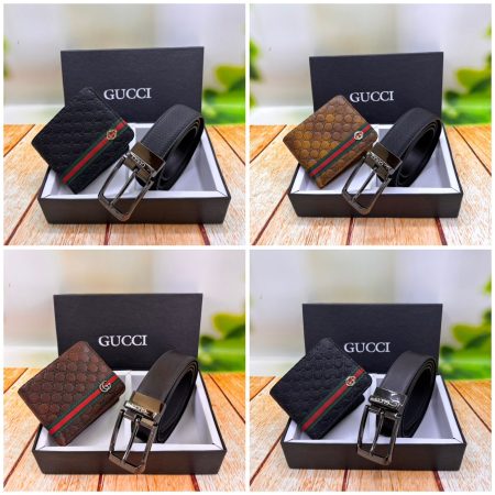 GUCCI Belt + Wallet Reversible Belt