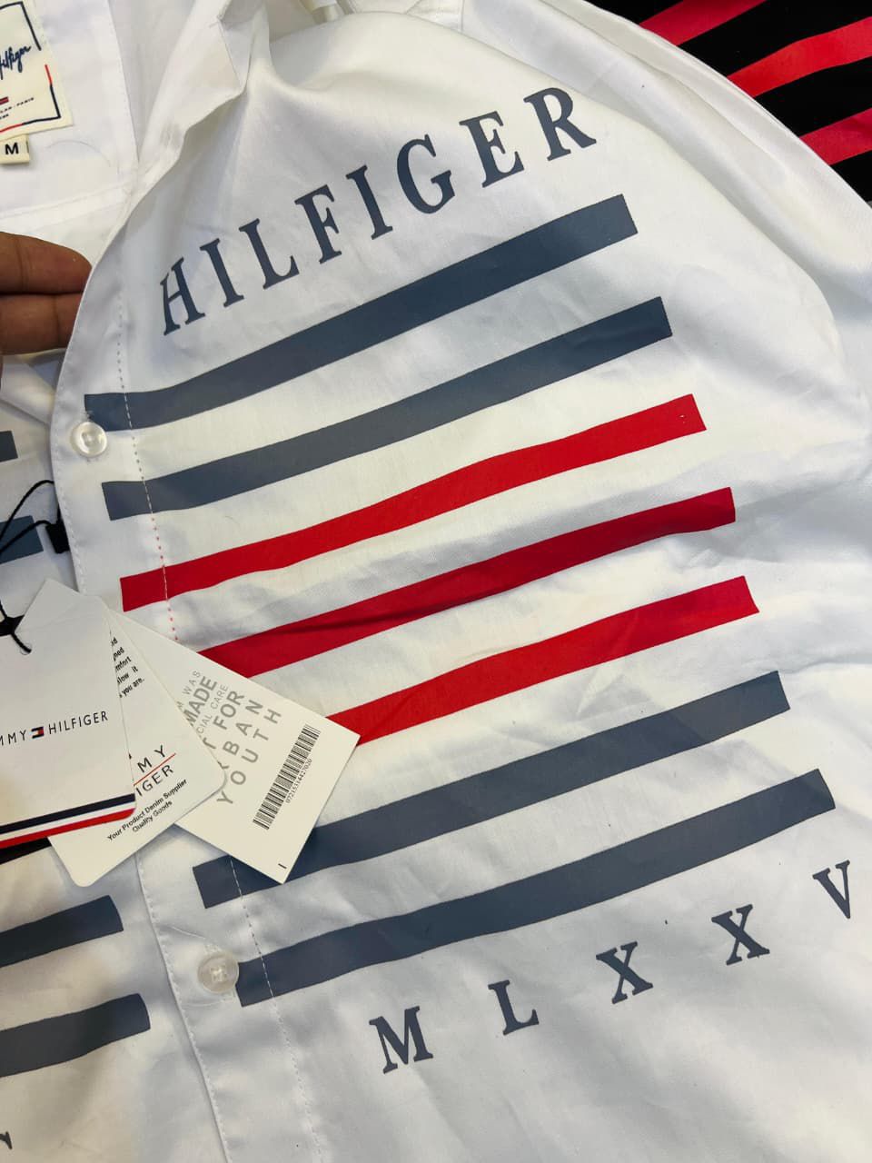 Tommy Hilfiger Full Sleeves Designer shirt 7a Quality Replicas are the first copy products such as copycats shoes, watches, clothing, bags, and electronics. Tommy Hilfiger  Full Sleeves Designer shirt - Image 4