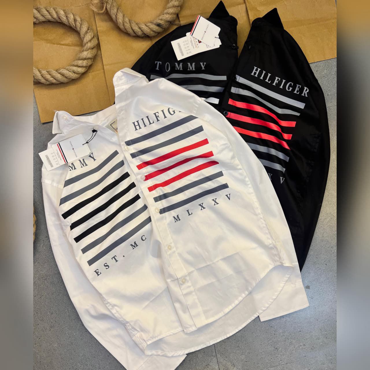 Tommy Hilfiger Full Sleeves Designer shirt 7a Quality Replicas are the first copy products such as copycats shoes, watches, clothing, bags, and electronics. Tommy Hilfiger  Full Sleeves Designer shirt - Image 2