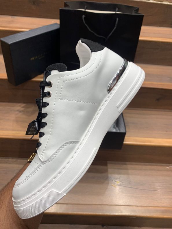 PHILIPP PLEIN HEXAGON PREMIUM LEATHER SNEAKER - Image 3