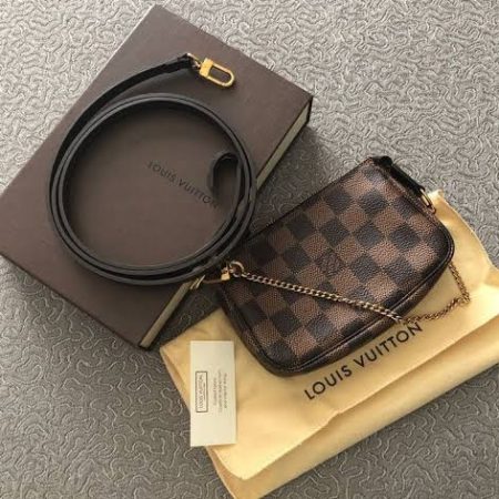 Authentic Louis Vuitton Mini Pochette Damier Ebene