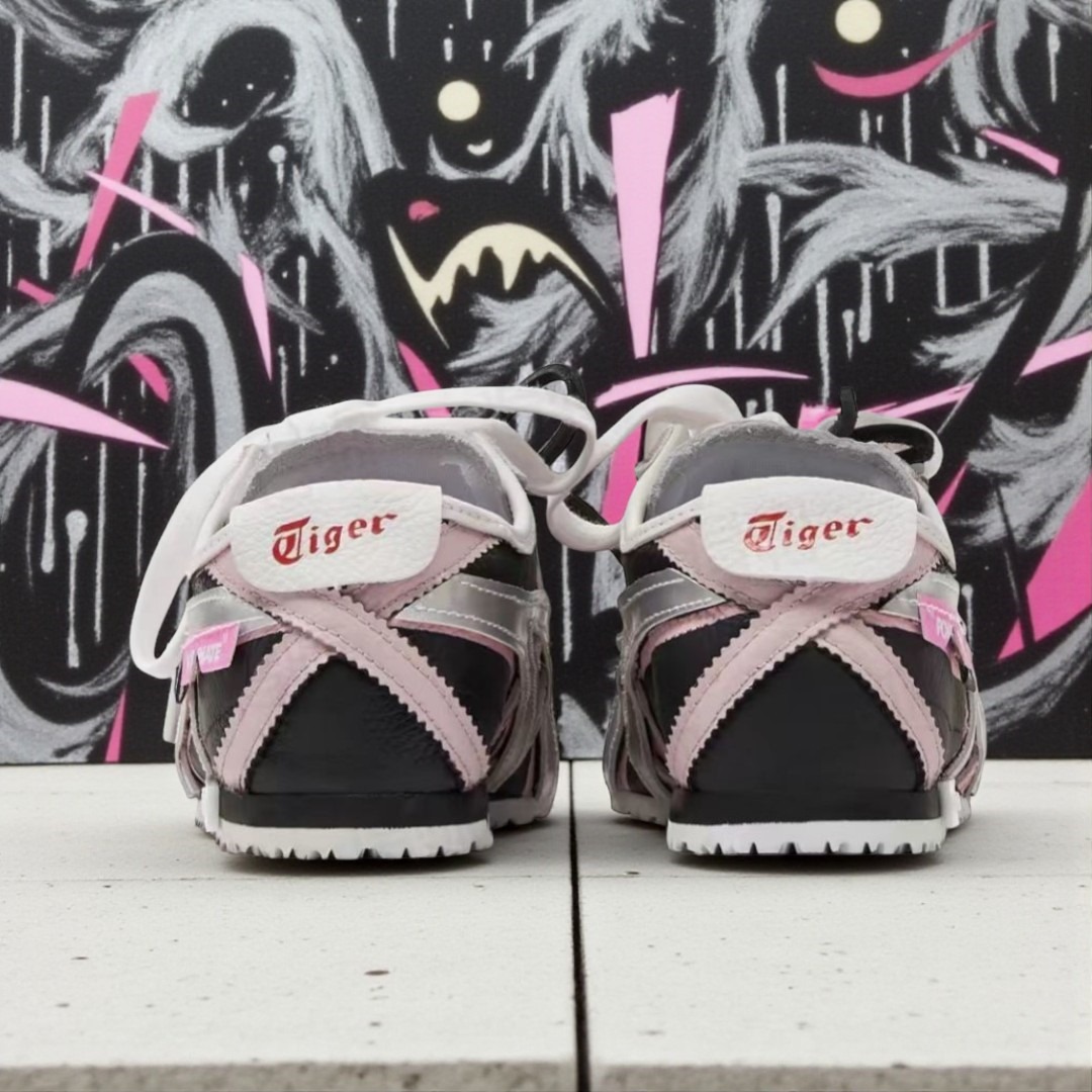 Mexico 66 Panda Prank Black Pink with OG Box Sneakers For Girls 7a Quality Replicas are the first copy products such as copycats shoes, watches, clothing, bags, and electronics. Mexico 66 Panda Prank Black Pink with OG Box Sneakers For Girls - Image 3