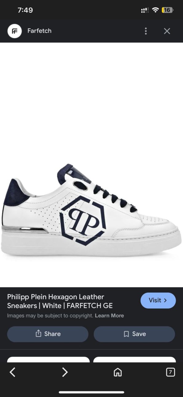 PHILIPP PLEIN HEXAGON PREMIUM LEATHER SNEAKER - Image 8