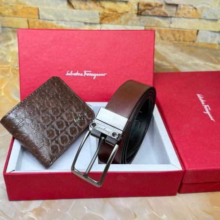 Salvatore Ferragamo Belt + Wallet