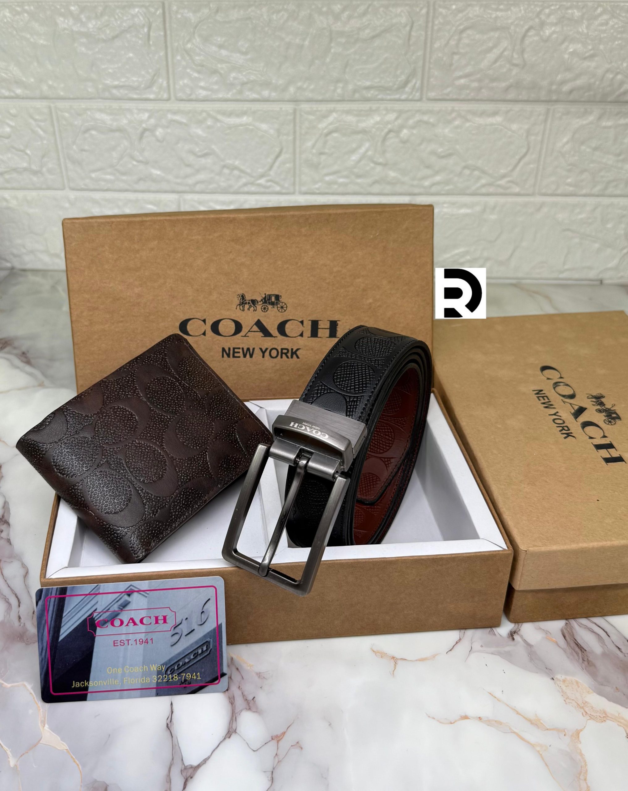 COACH New Arrival Belt + Wallet ✓ Reversible Belt 7a Quality Replicas are the first copy products such as copycats shoes, watches, clothing, bags, and electronics. COACH New Arrival Belt + Wallet ✓ Reversible Belt - Image 2