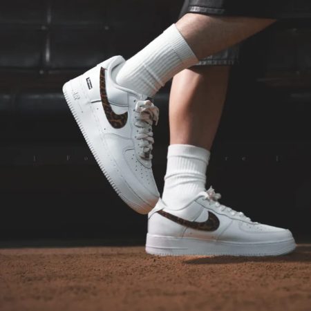 Supreme x GOODENOUGH x Nikke AirForce 1 Low SP White Cheetah Print WITH ORIGINAL BOX
