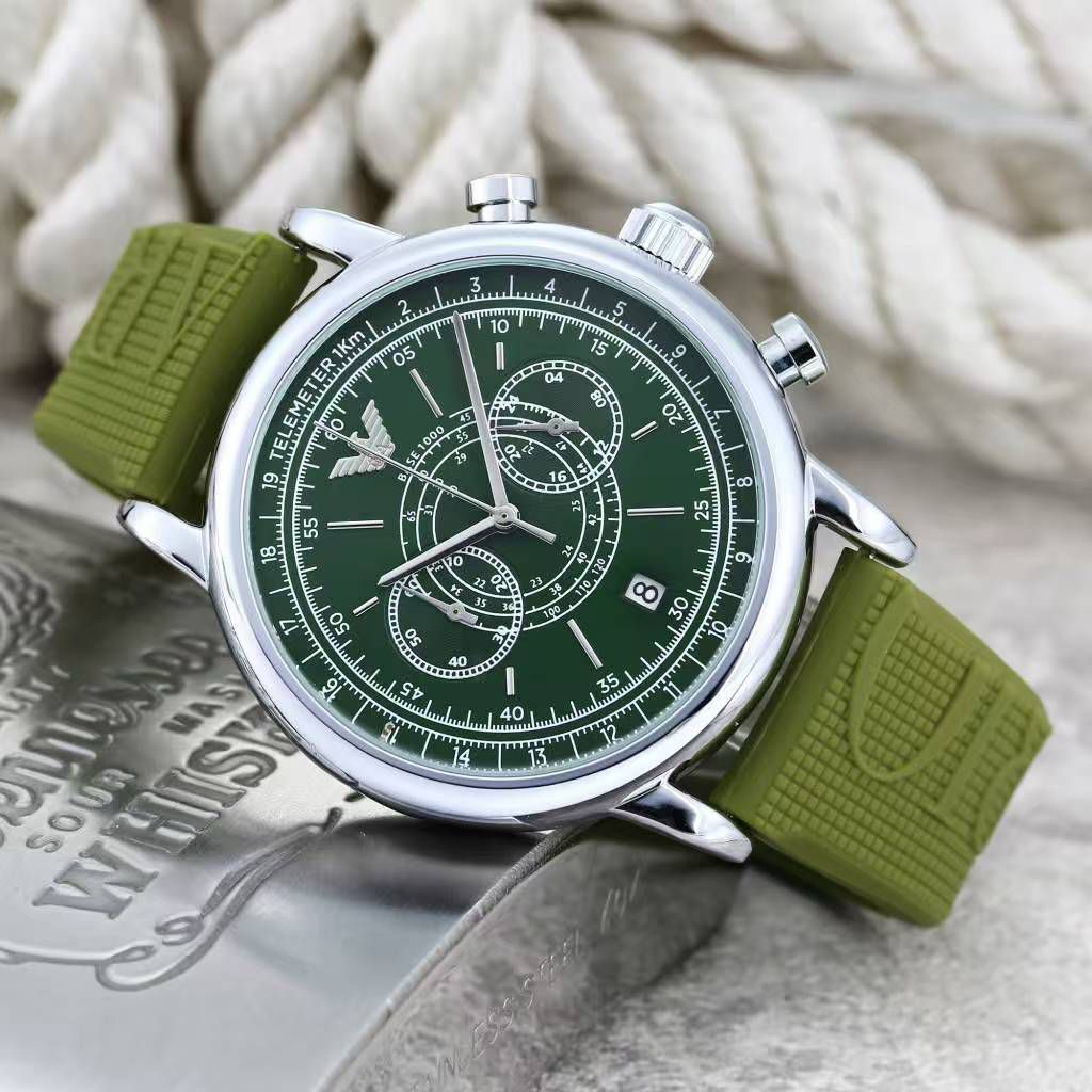EMPORIO ARMANI - GREEN CHRONOGRAPH EDITION 7a Quality Replicas are the first copy products such as copycats shoes, watches, clothing, bags, and electronics. EMPORIO ARMANI - GREEN CHRONOGRAPH EDITION - Image 3