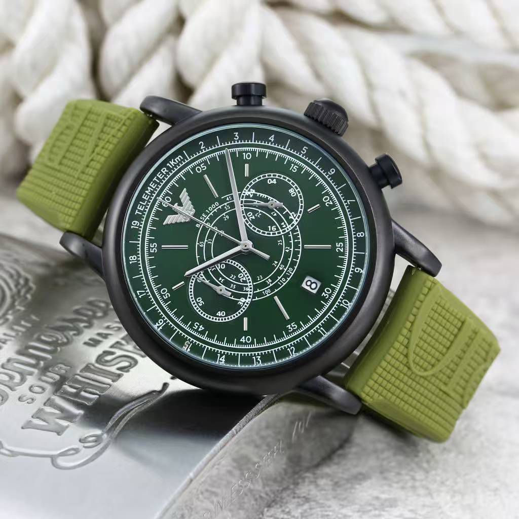 EMPORIO ARMANI - GREEN CHRONOGRAPH EDITION 7a Quality Replicas are the first copy products such as copycats shoes, watches, clothing, bags, and electronics. EMPORIO ARMANI - GREEN CHRONOGRAPH EDITION - Image 2
