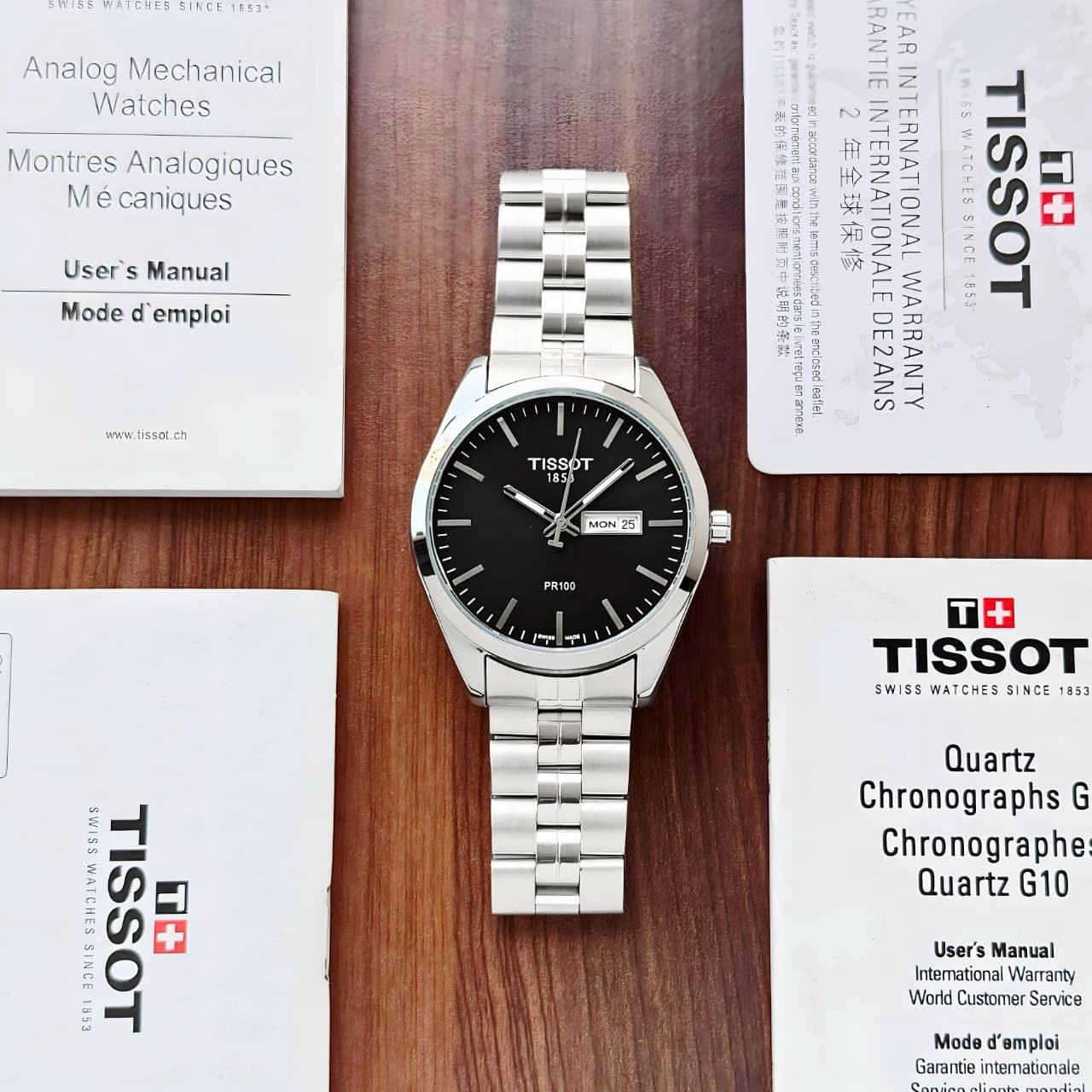 Tissot Premium Model - PR100 Day & Date 7a Quality Replicas are the first copy products such as copycats shoes, watches, clothing, bags, and electronics. Tissot Premium Model - PR100 Day & Date - Image 3