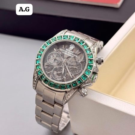 Rolex # Men's # 7A Quality # Model : Daytona # Tiger print Dail
